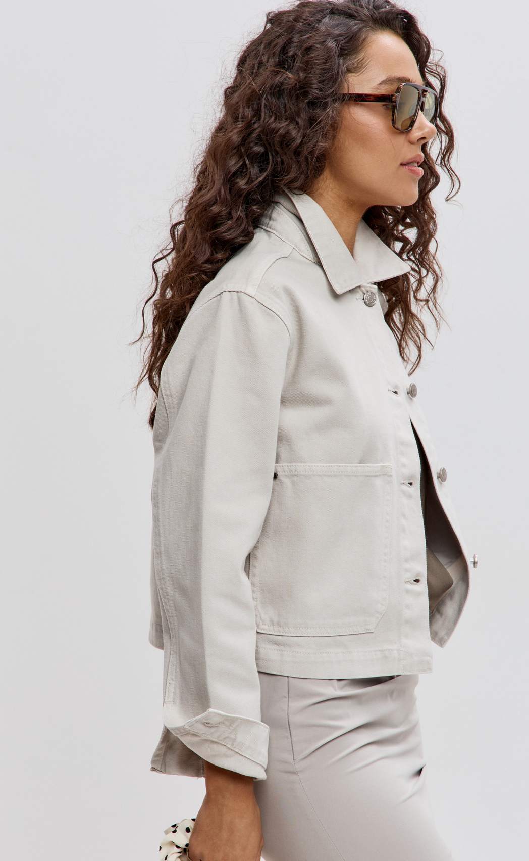 Куртка джинс F612-1269 l.beige