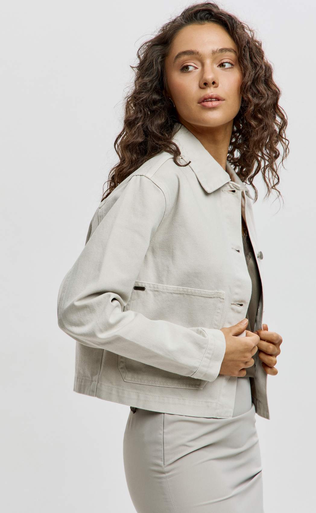 Куртка джинс F612-1269 l.beige