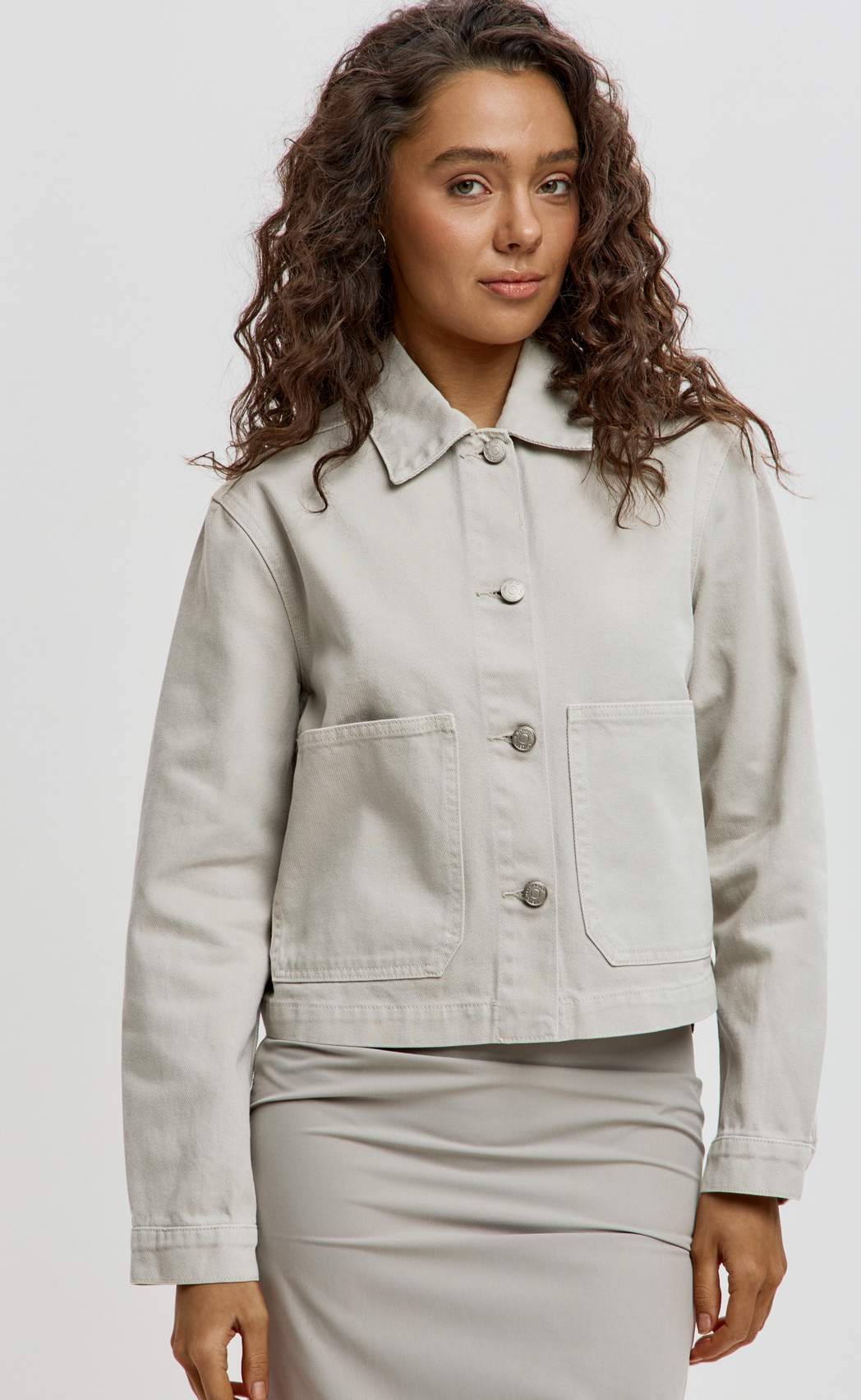 Куртка джинс F612-1269 l.beige