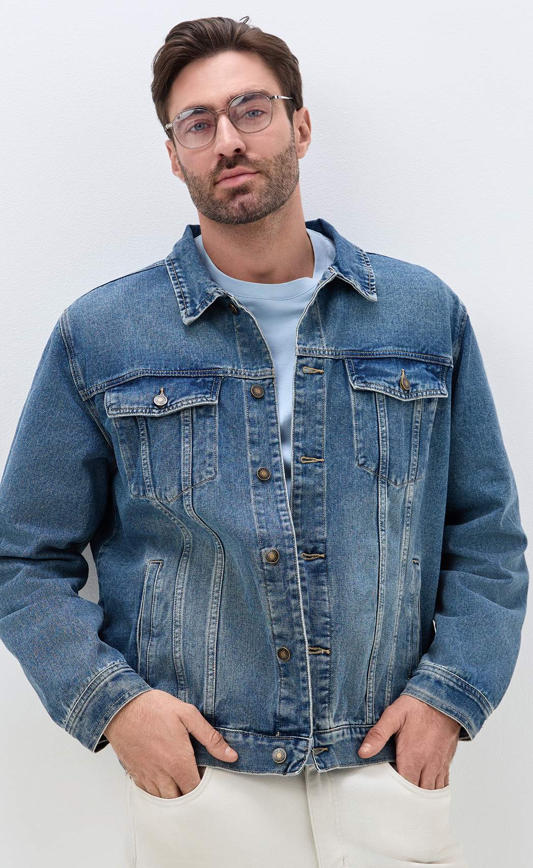Куртка джинс F611-1283 m.blue