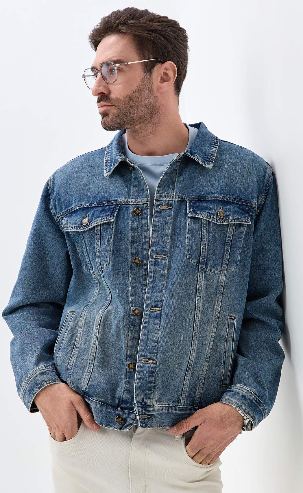 Куртка джинс F611-1283 m.blue