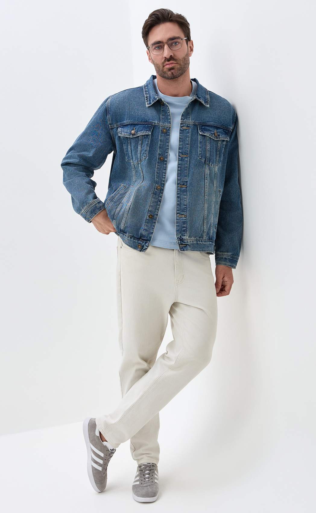 Куртка джинс F611-1283 m.blue