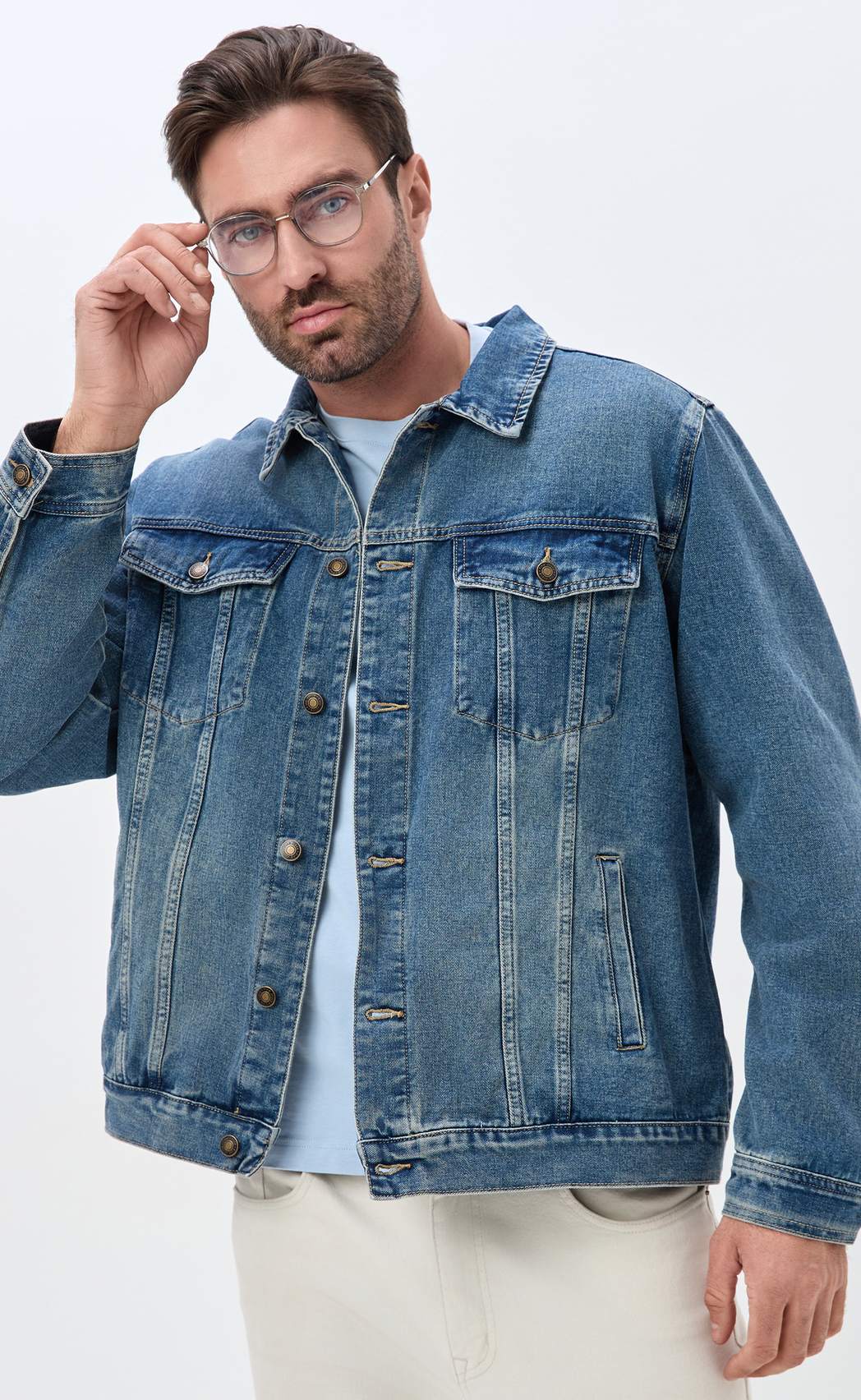 Куртка джинс F611-1283 m.blue