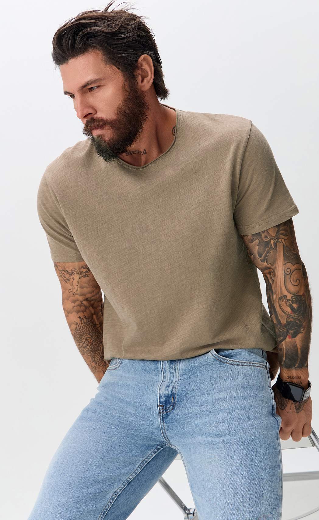 Футболка P411-062 beige