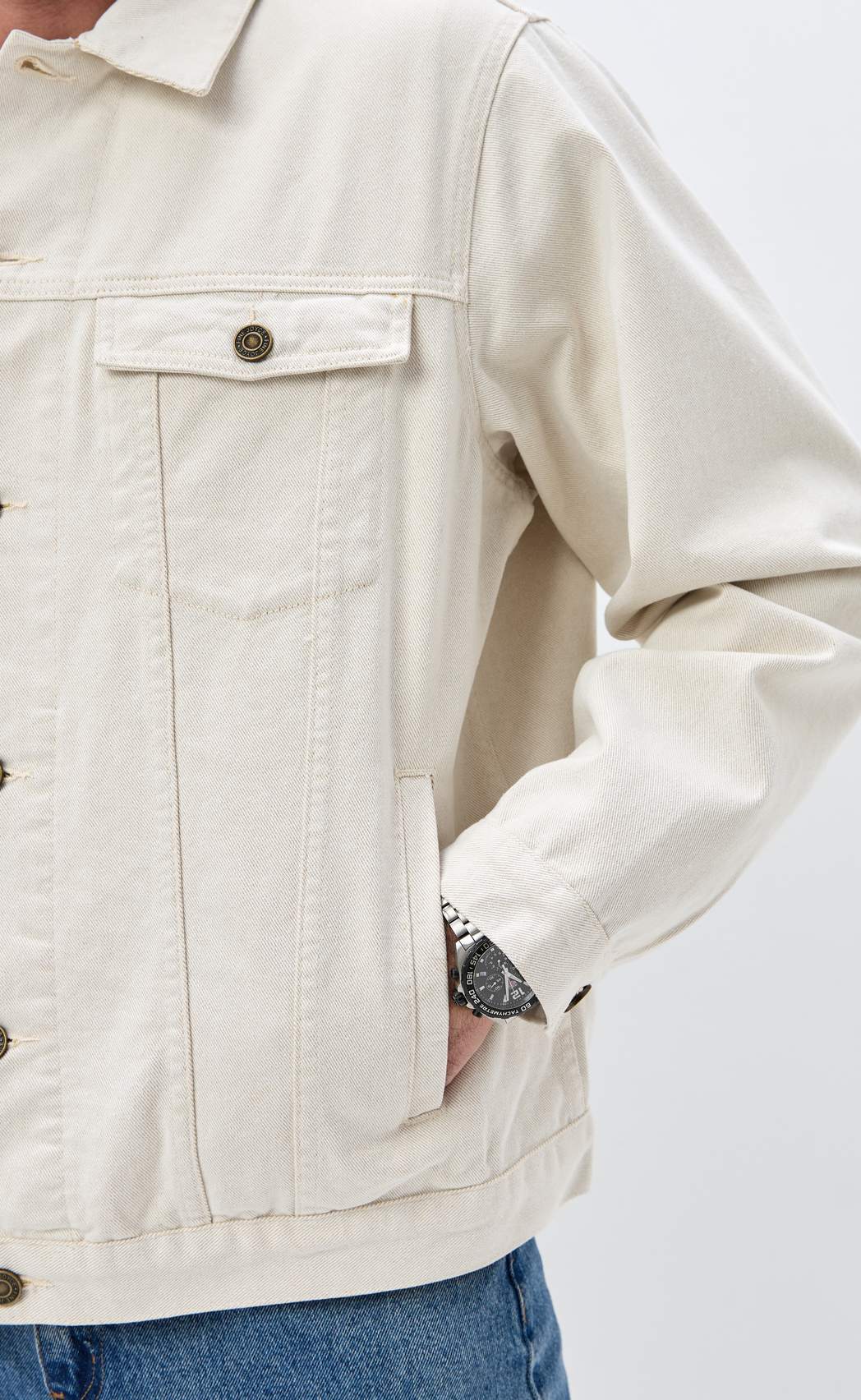 Куртка джинс F611-1214 l.beige