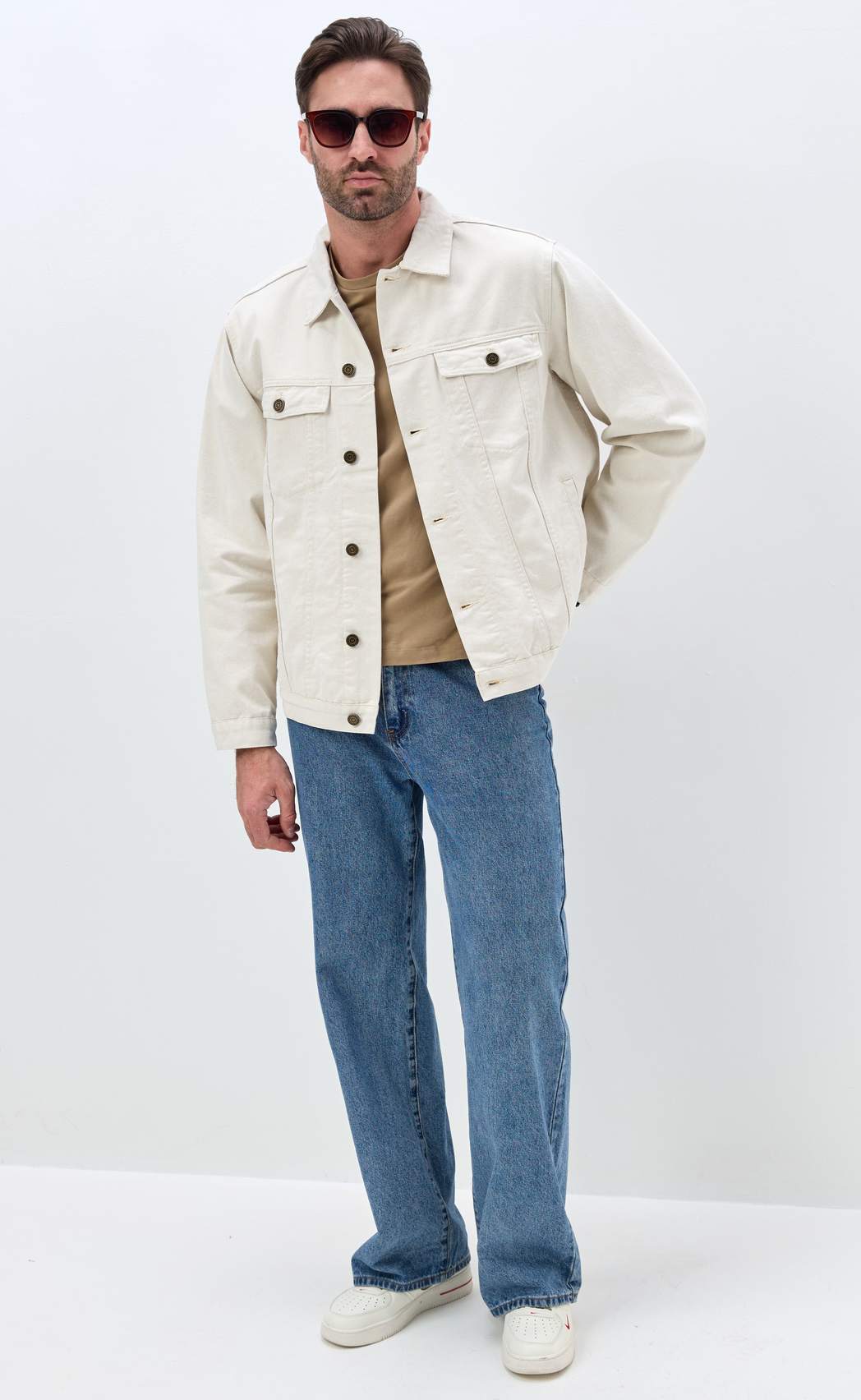 Куртка джинс F611-1214 l.beige