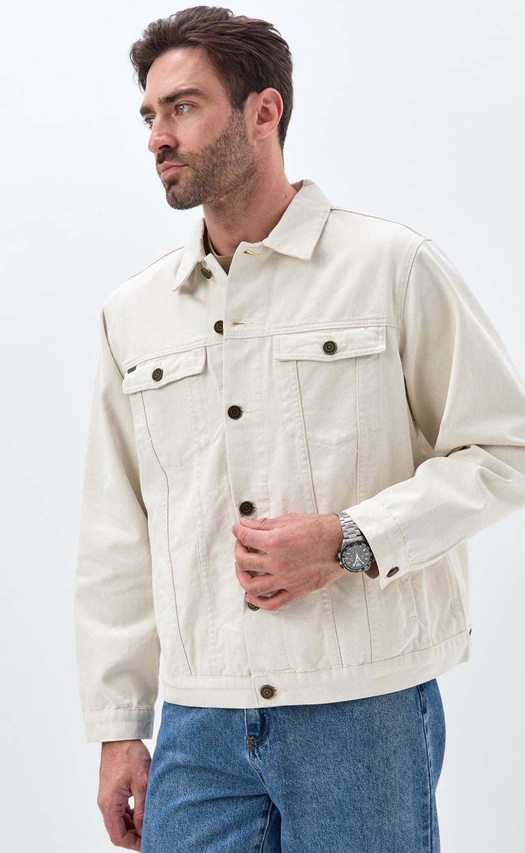 Куртка джинс F611-1214 l.beige