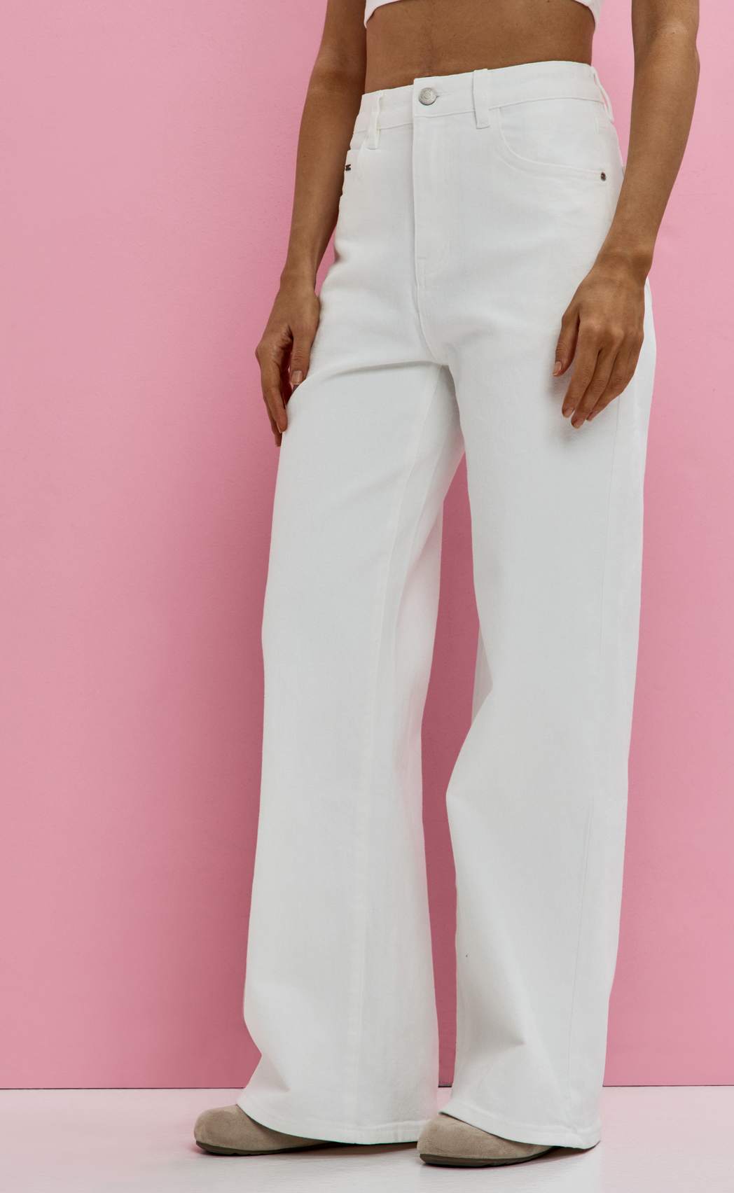 Джинсы F612-0137 white