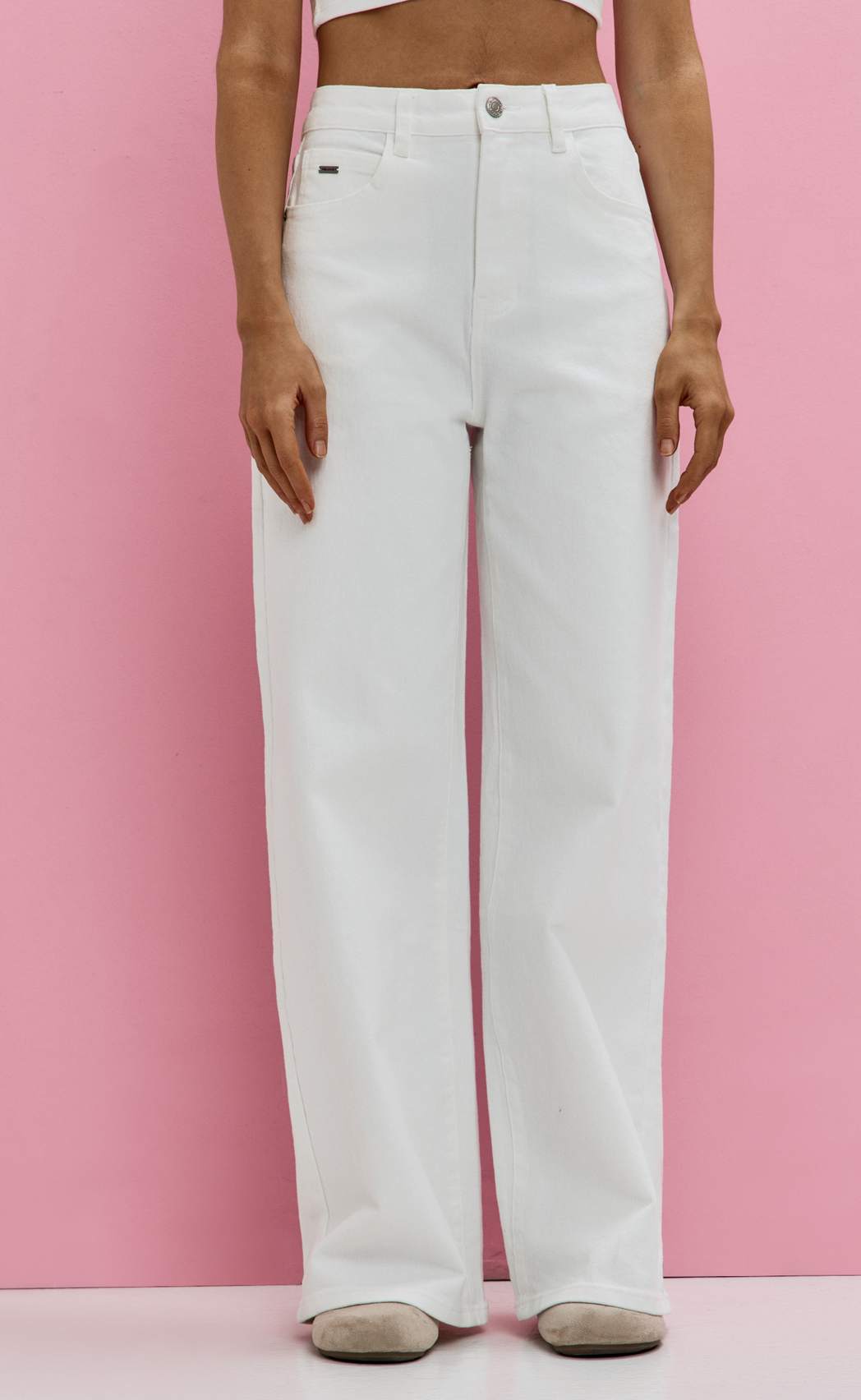 Джинсы F612-0137 white