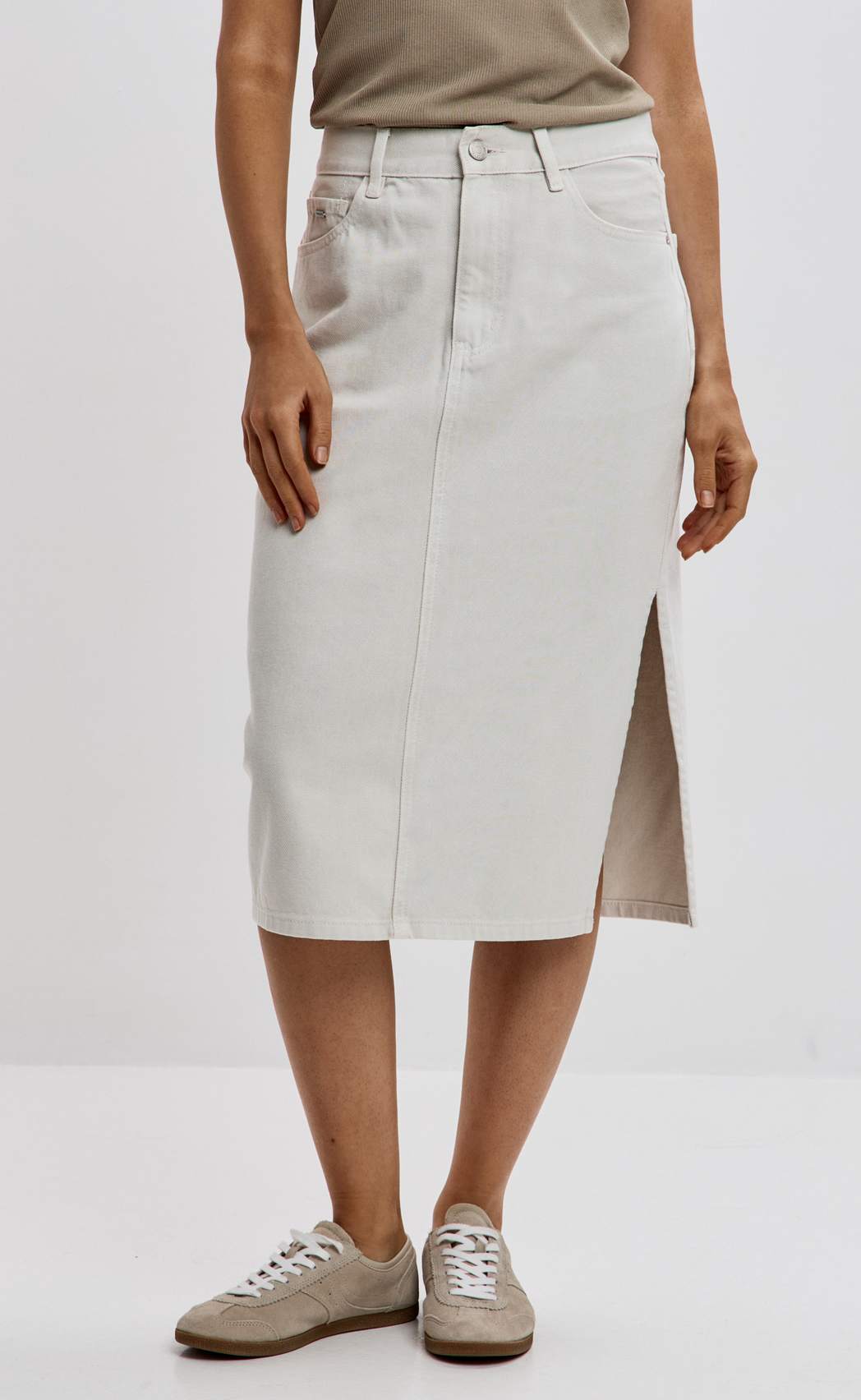 Юбка джинс F512-0203 l.beige