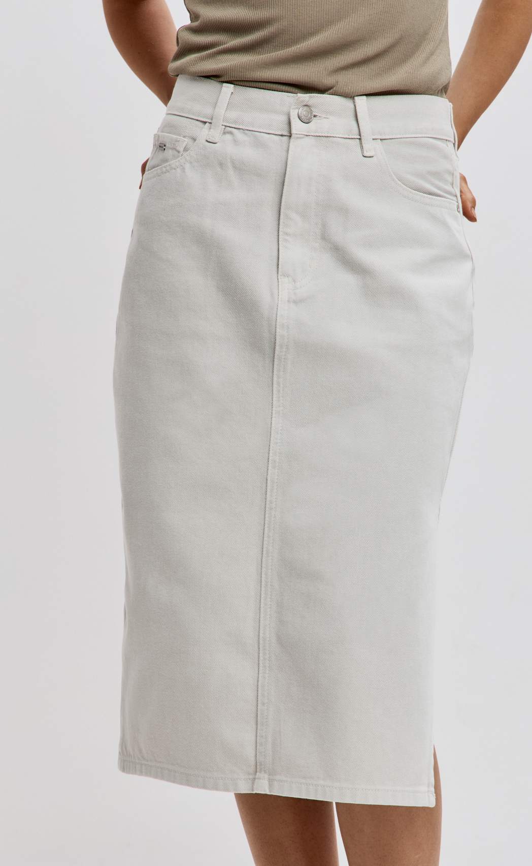 Юбка джинс F512-0203 l.beige