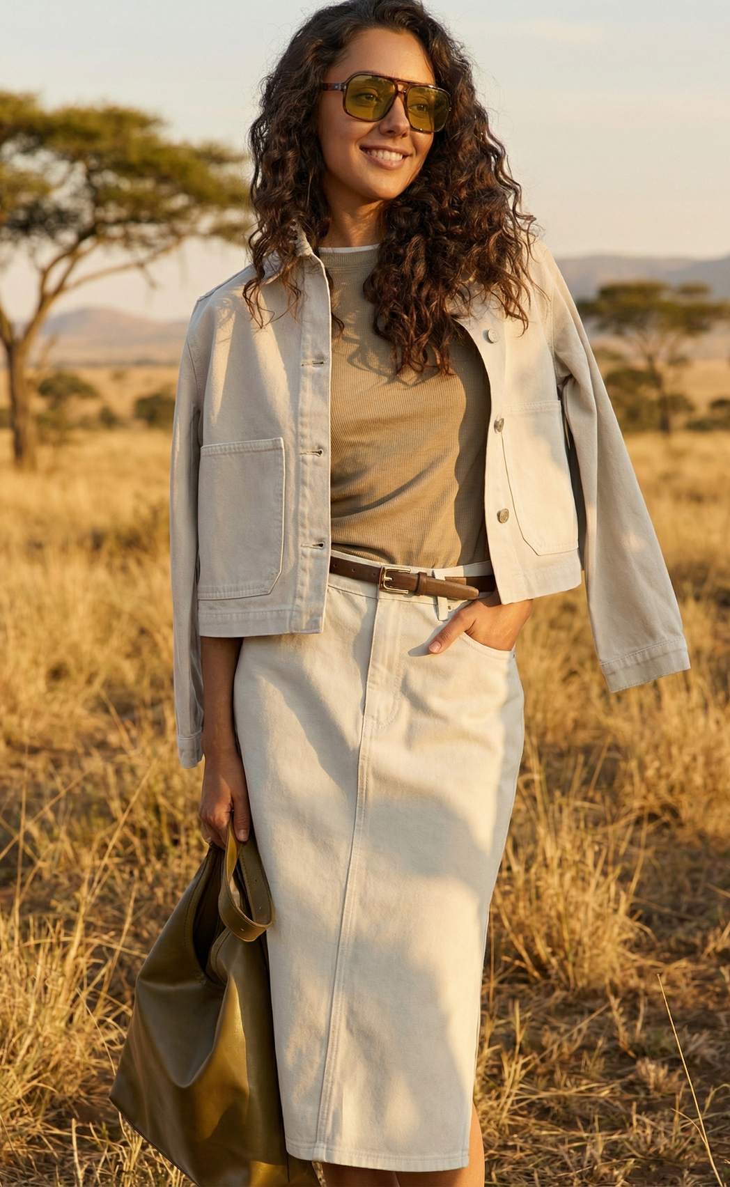 Юбка джинс F512-0203 l.beige