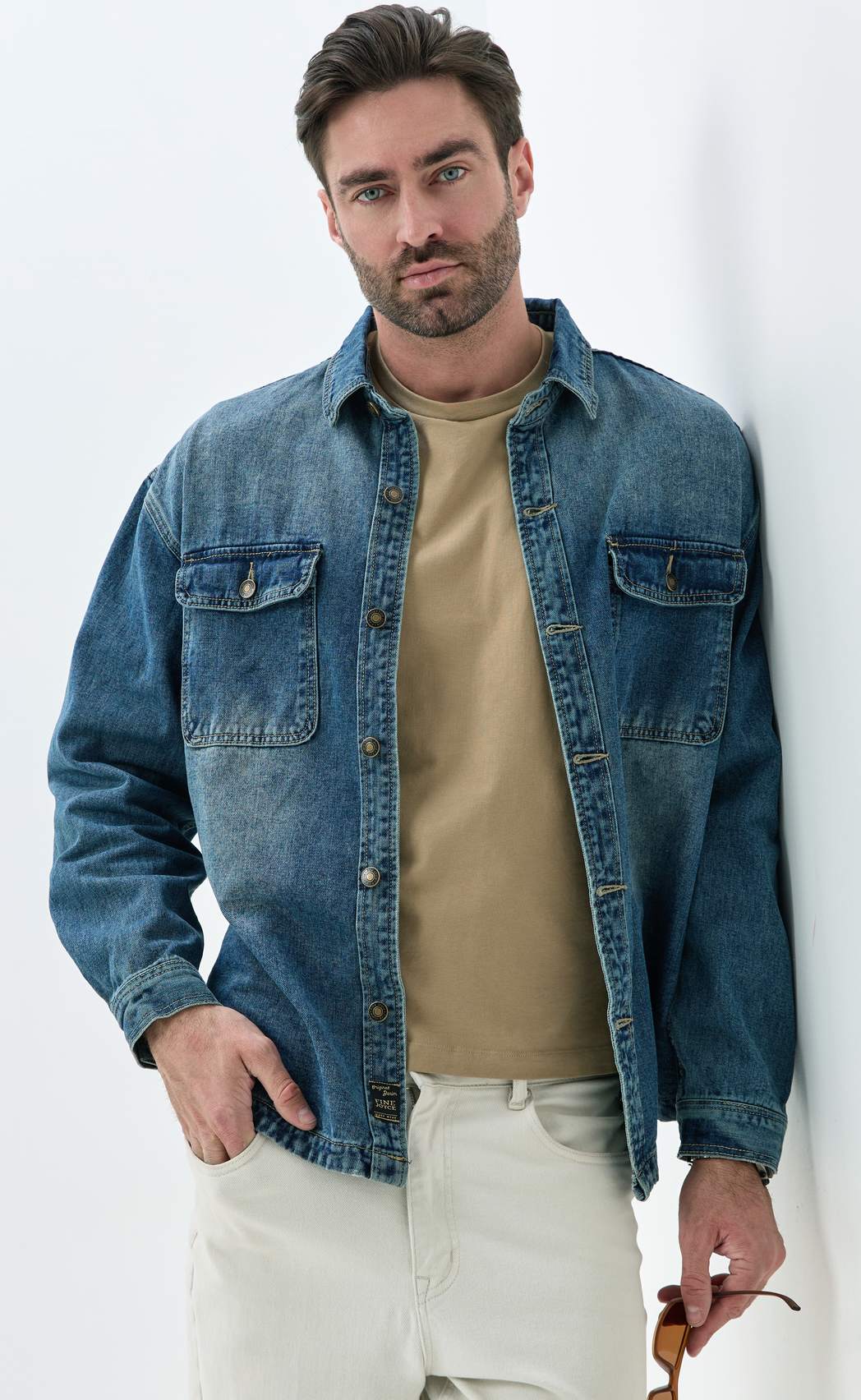 Куртка джинс F611-1282 m.blue