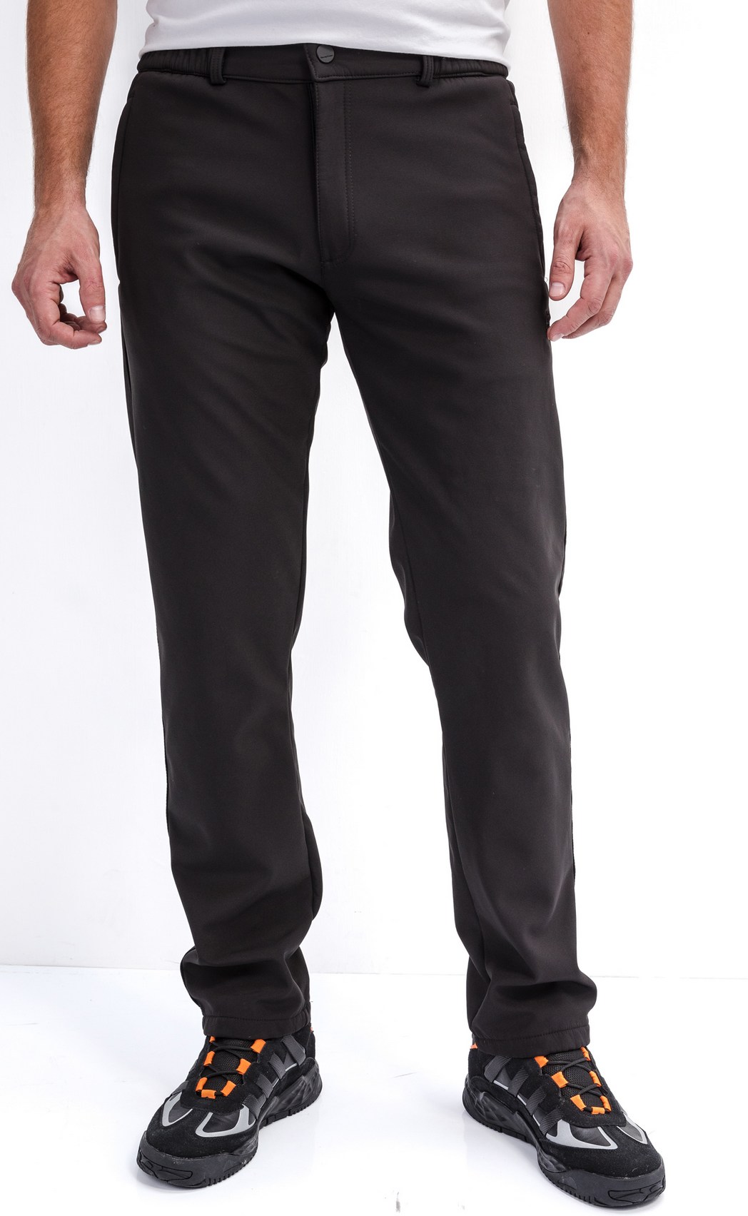 Брюки мужские утепленные зимние на подкладке из флиса F221-08-23000 тёмно-серые