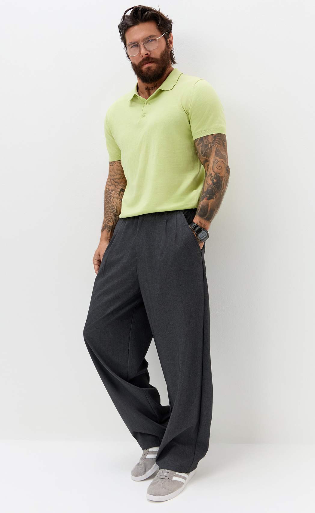 Брюки муж F621-082-2 grey