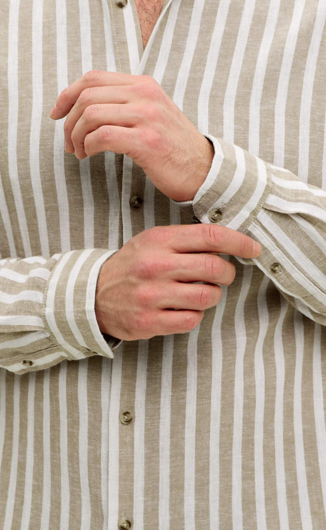 Рубашка F611-0483 d.beige stripes