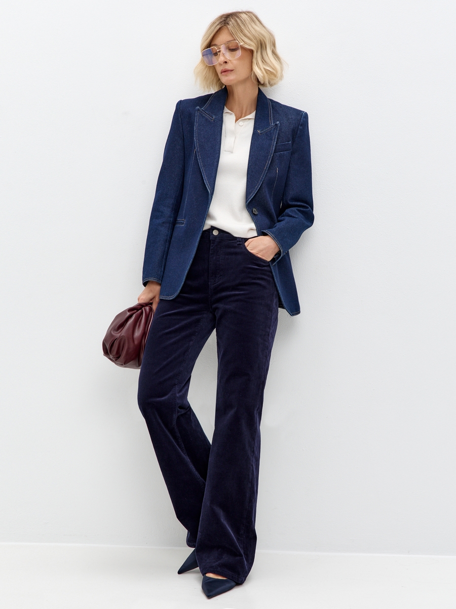 Брюки F622-0833 d.blue