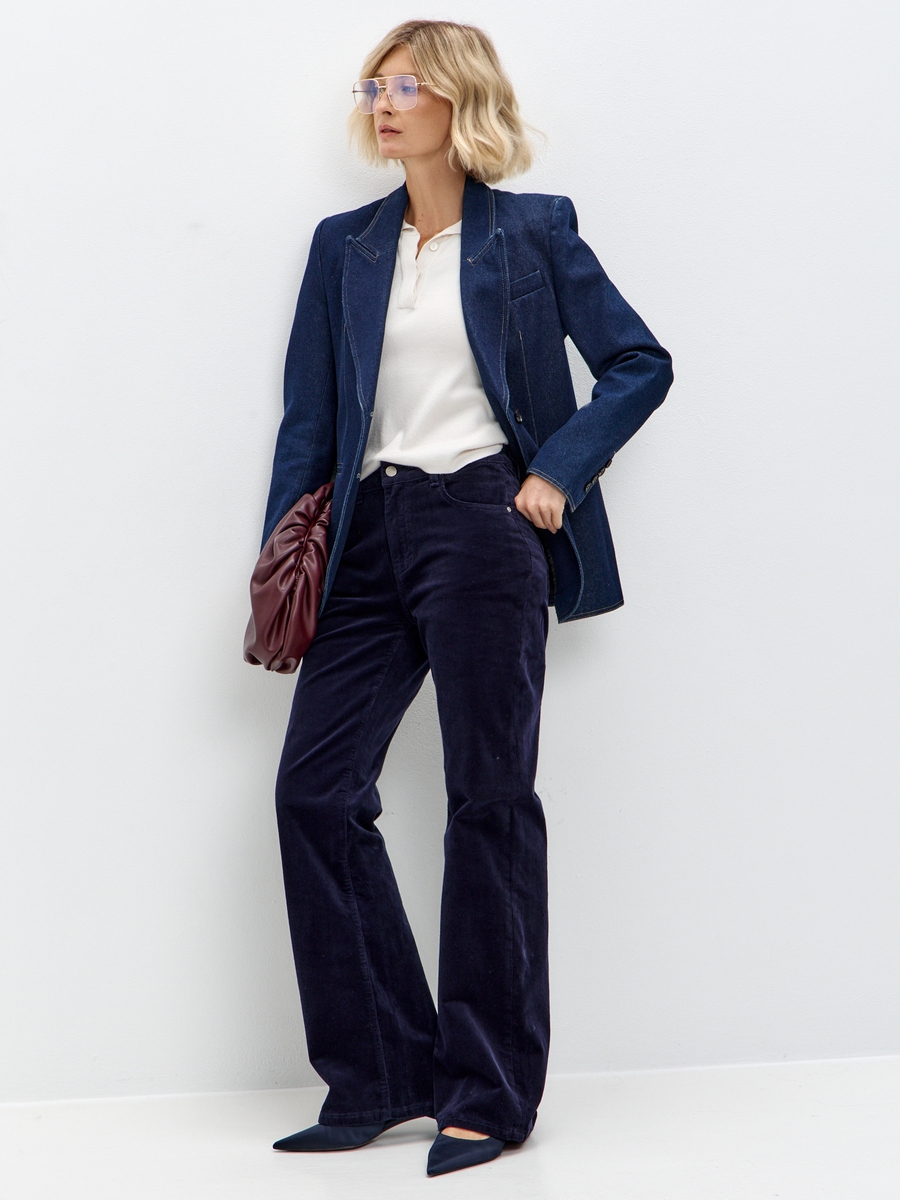 Брюки F622-0833 d.blue