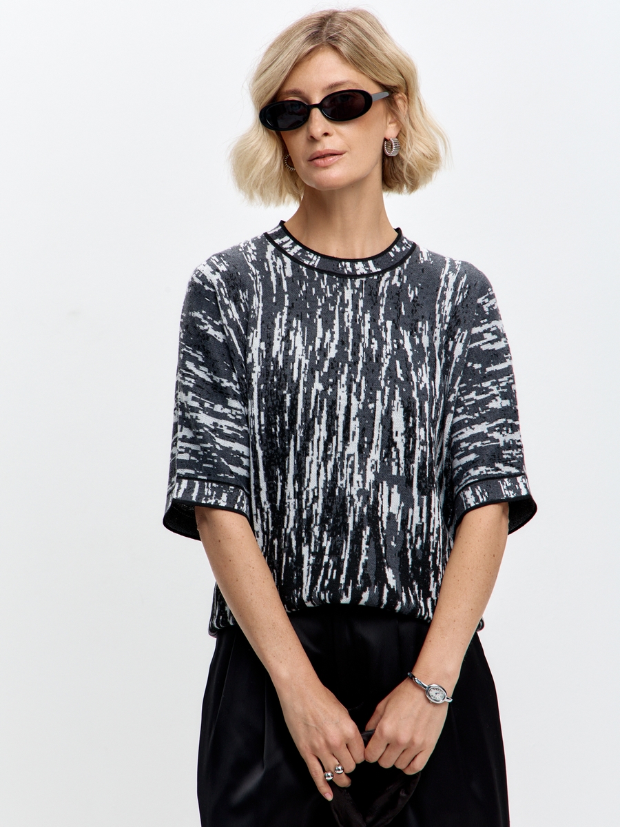 Джемпер F622-15-036 black multicolor