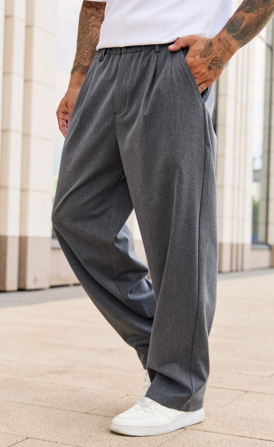 Брюки муж F621-082-6 grey