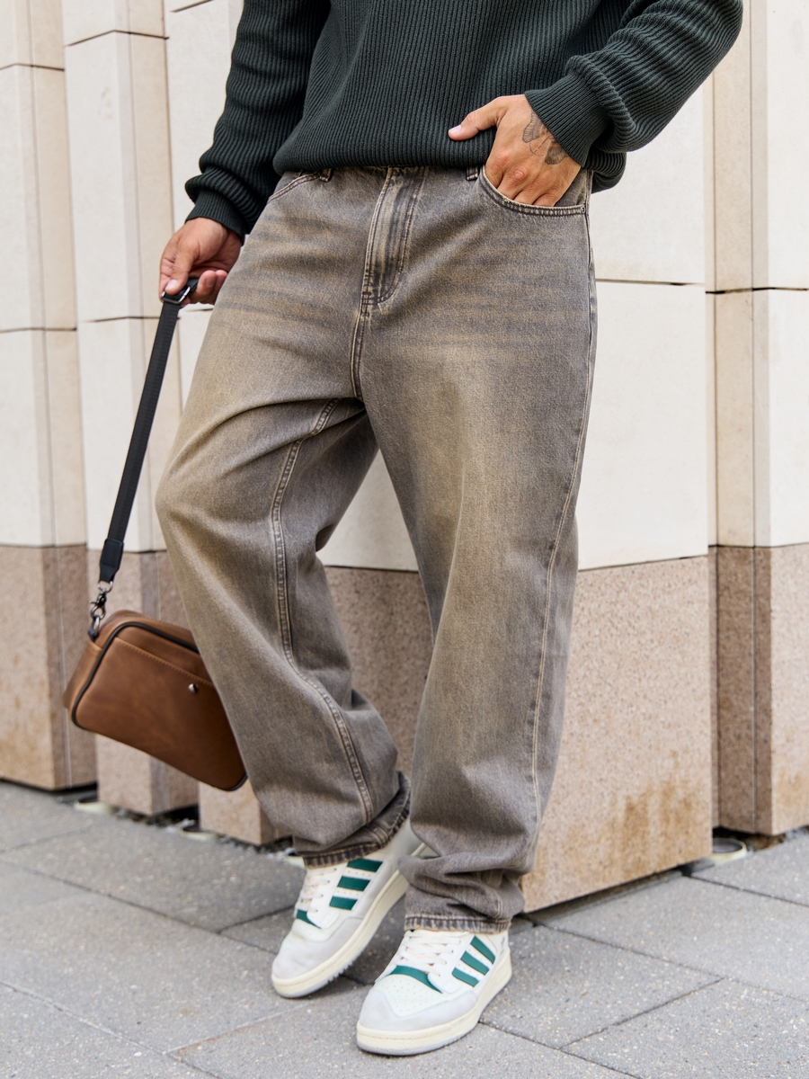 Джинсы муж. F521-0160R grey-brown