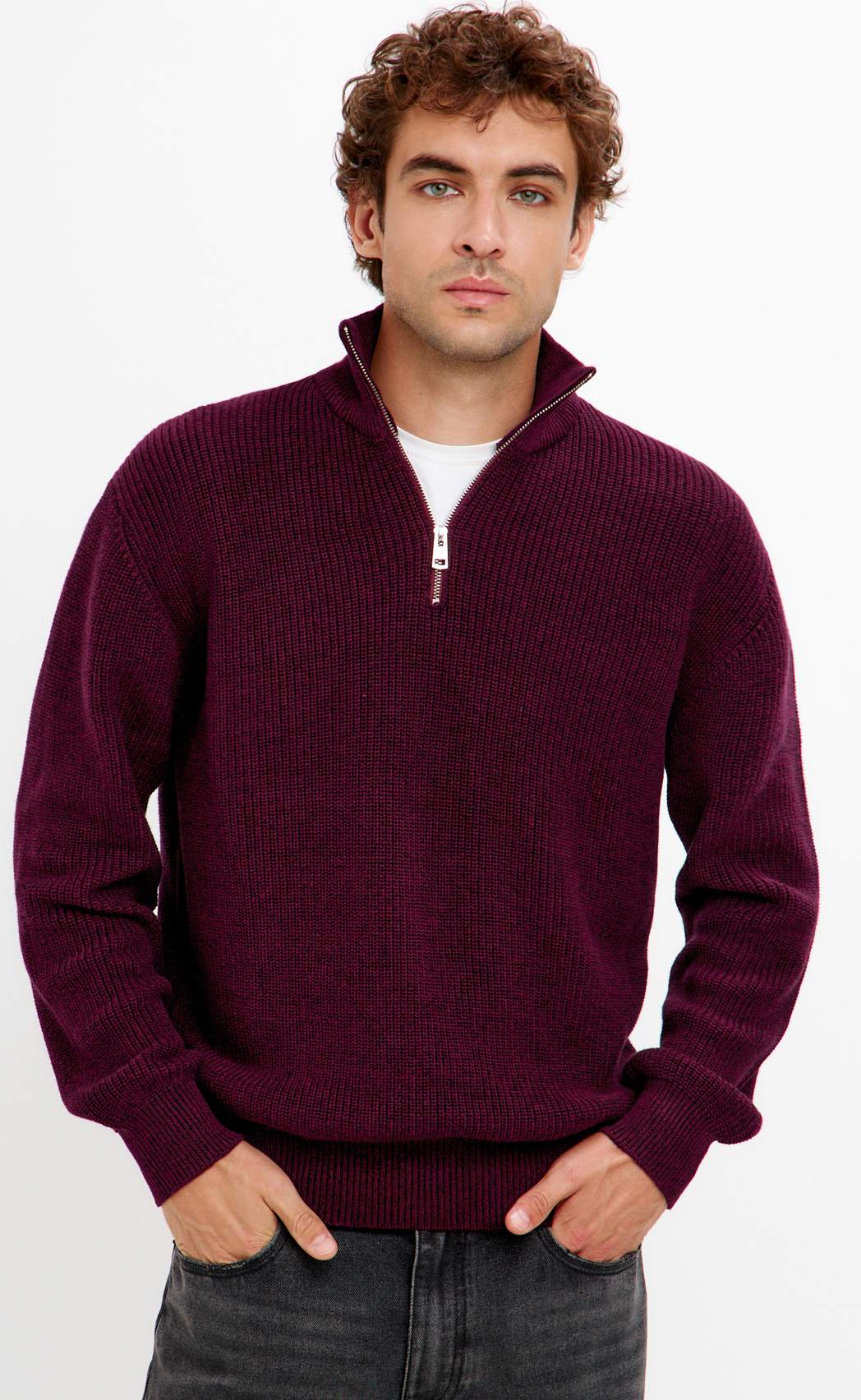Джемпер P321-15629 bordo melange