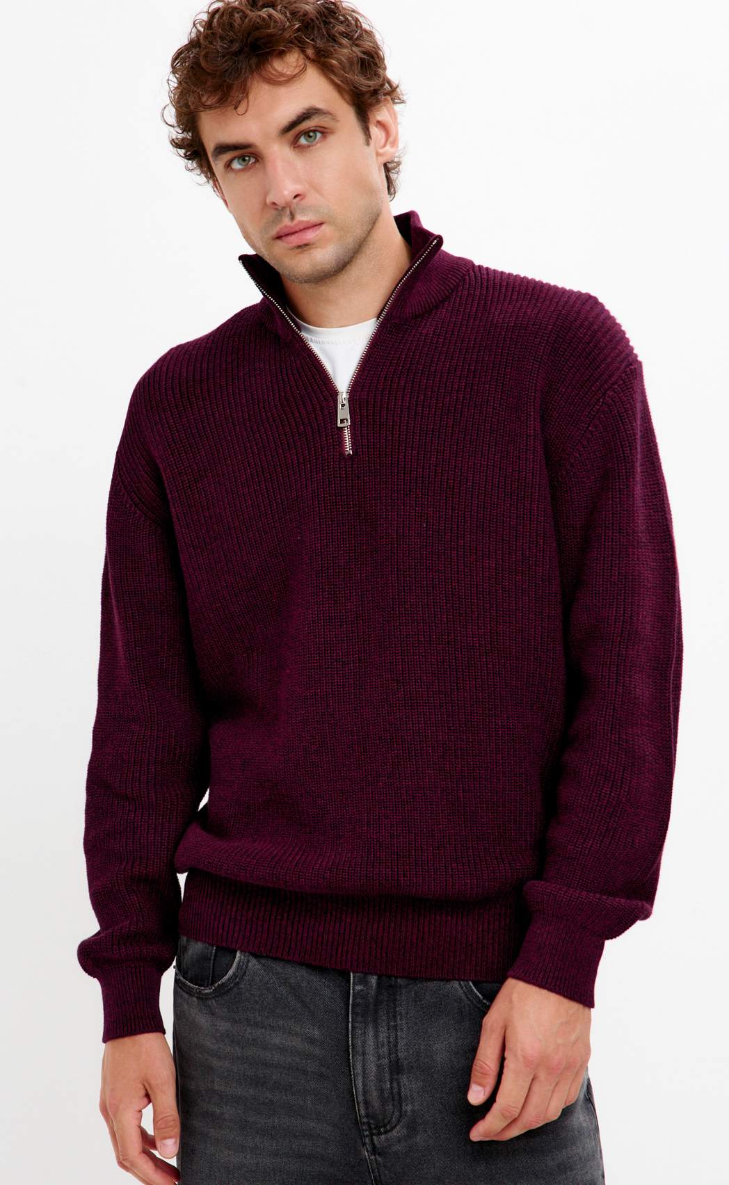 Джемпер P321-15629 bordo melange