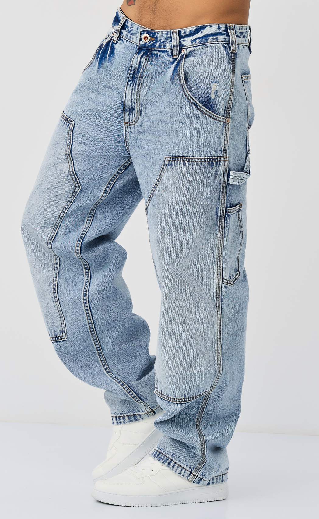 Джинсы муж. F611-0127 l.blue