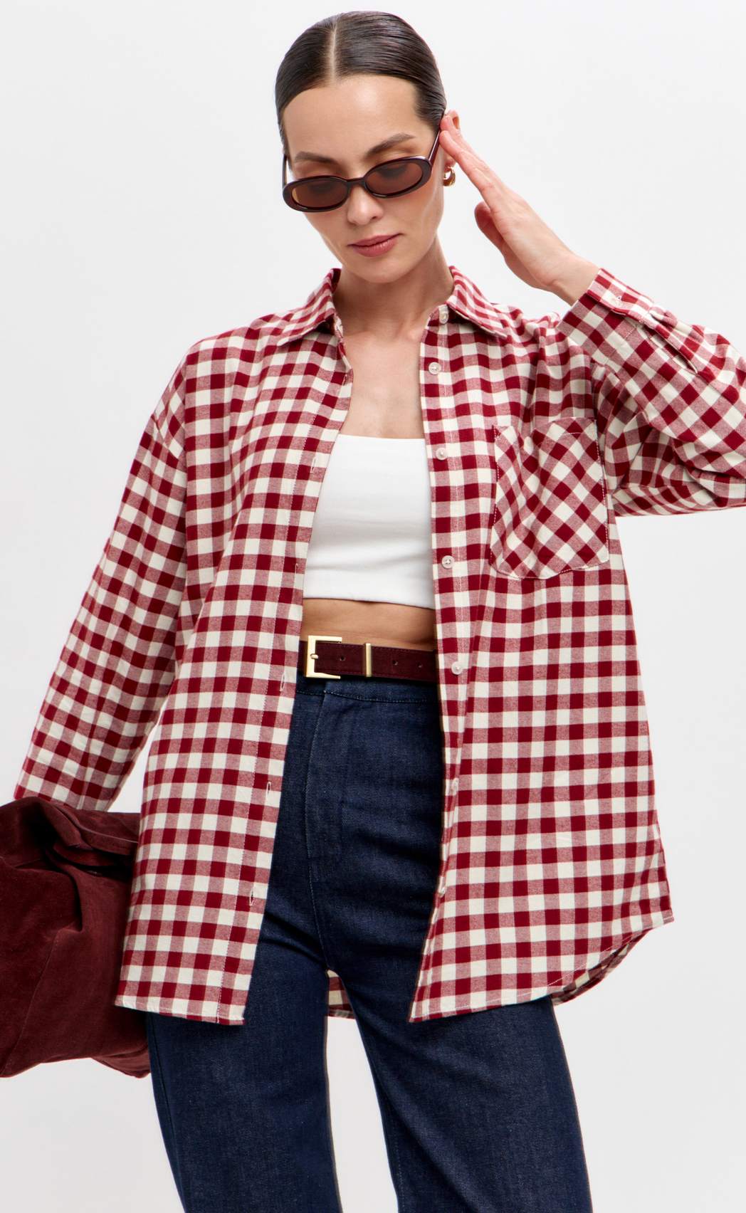 Рубашка P622-04163 d.red