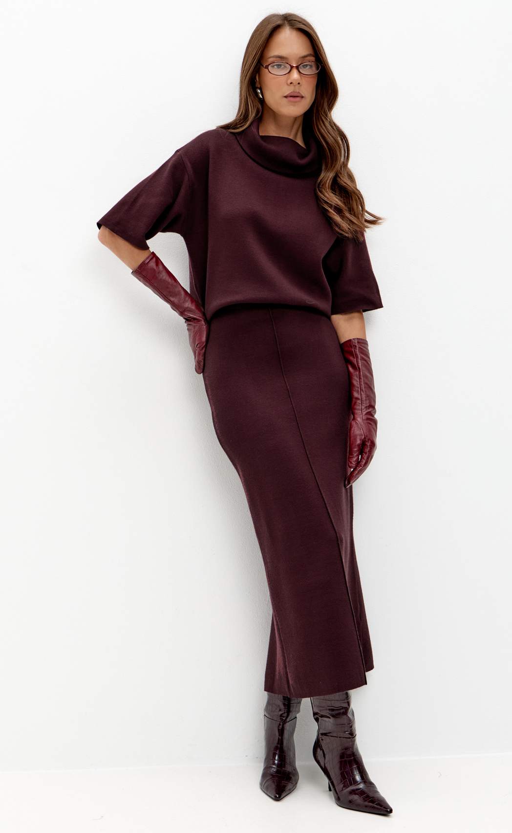 Юбка P622-0334 bordo