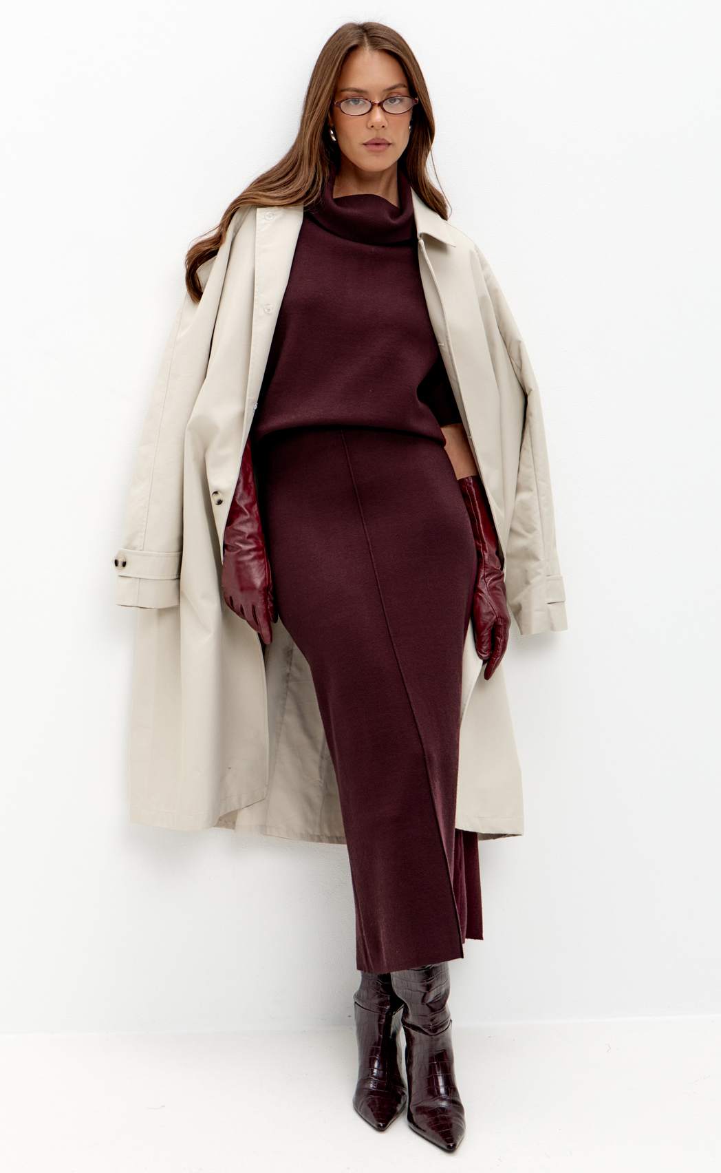 Юбка P622-0334 bordo