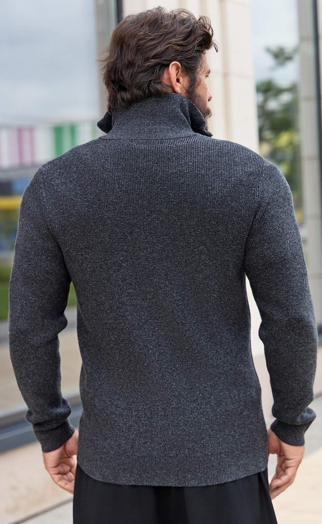 Кардиган F511-1551 d.grey melange