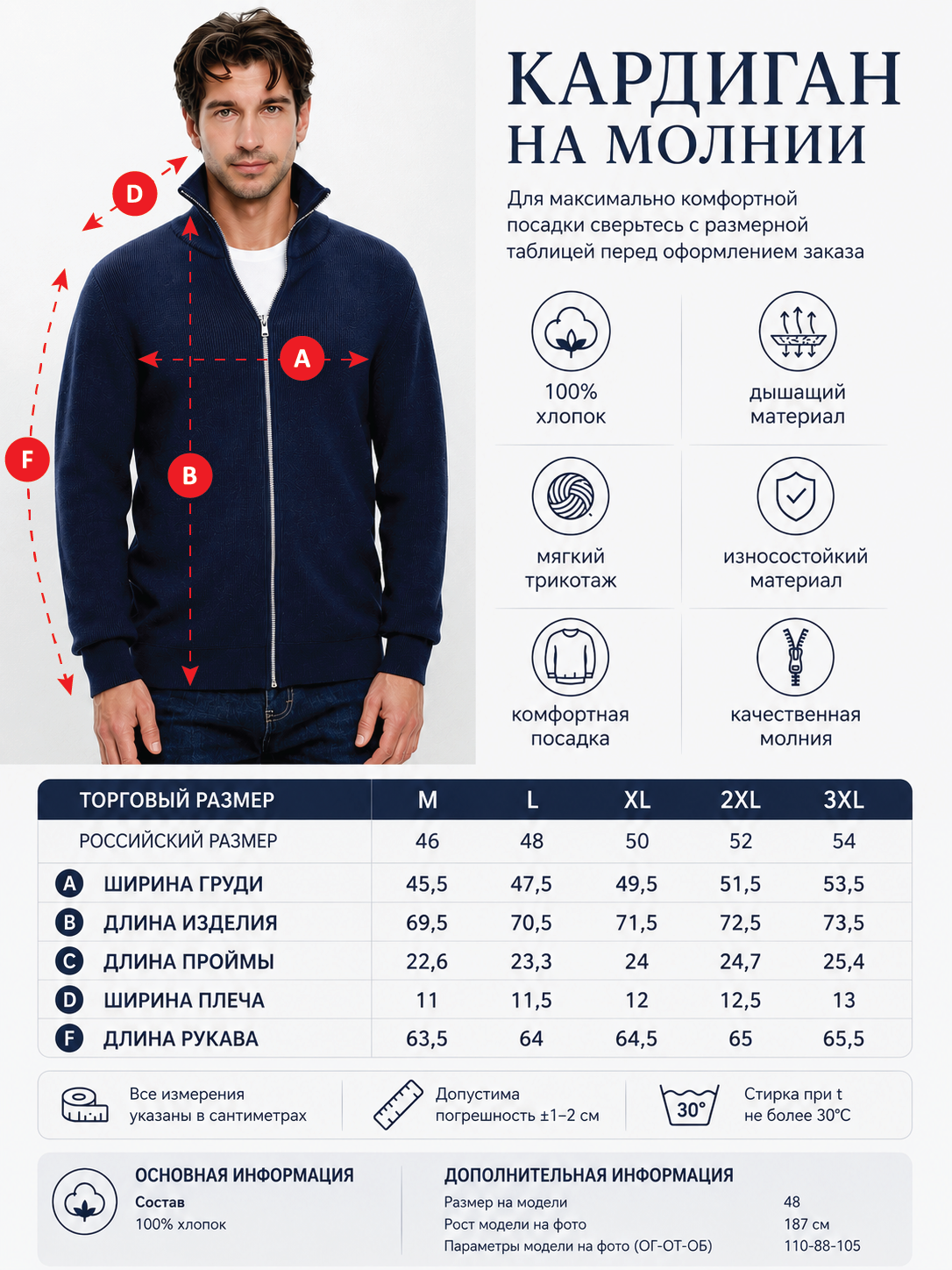Кардиган F511-1551 navy