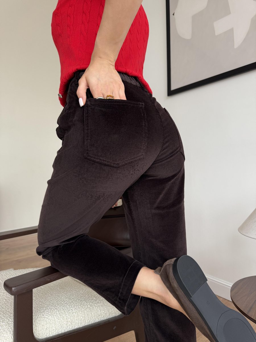 Брюки F622-08186 brown