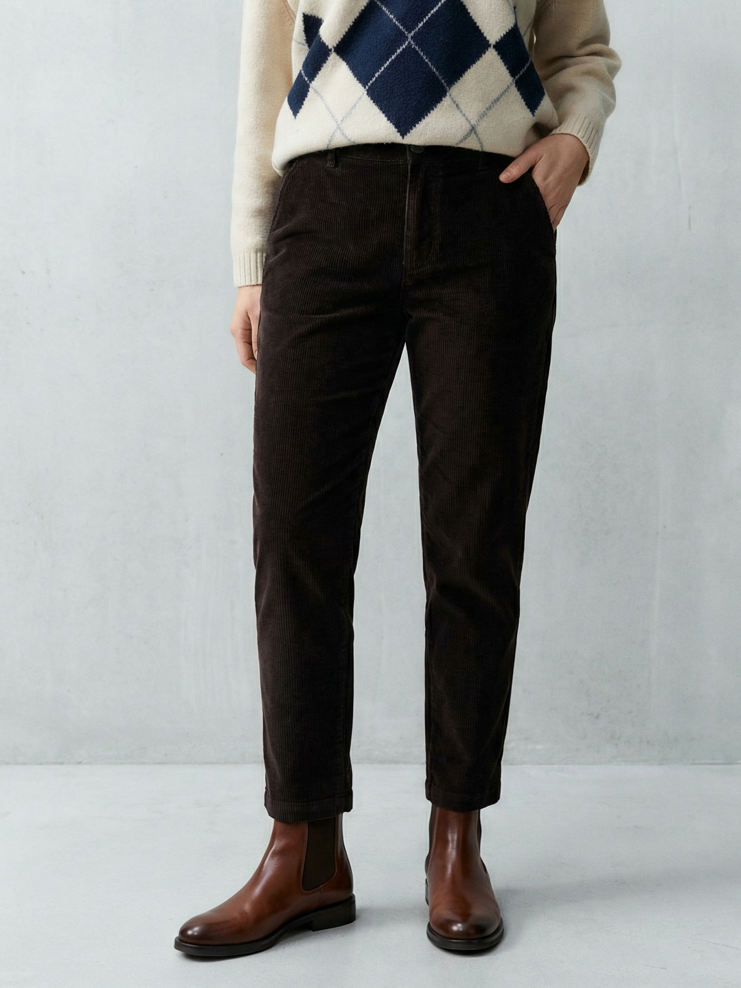 Брюки F622-08186 brown